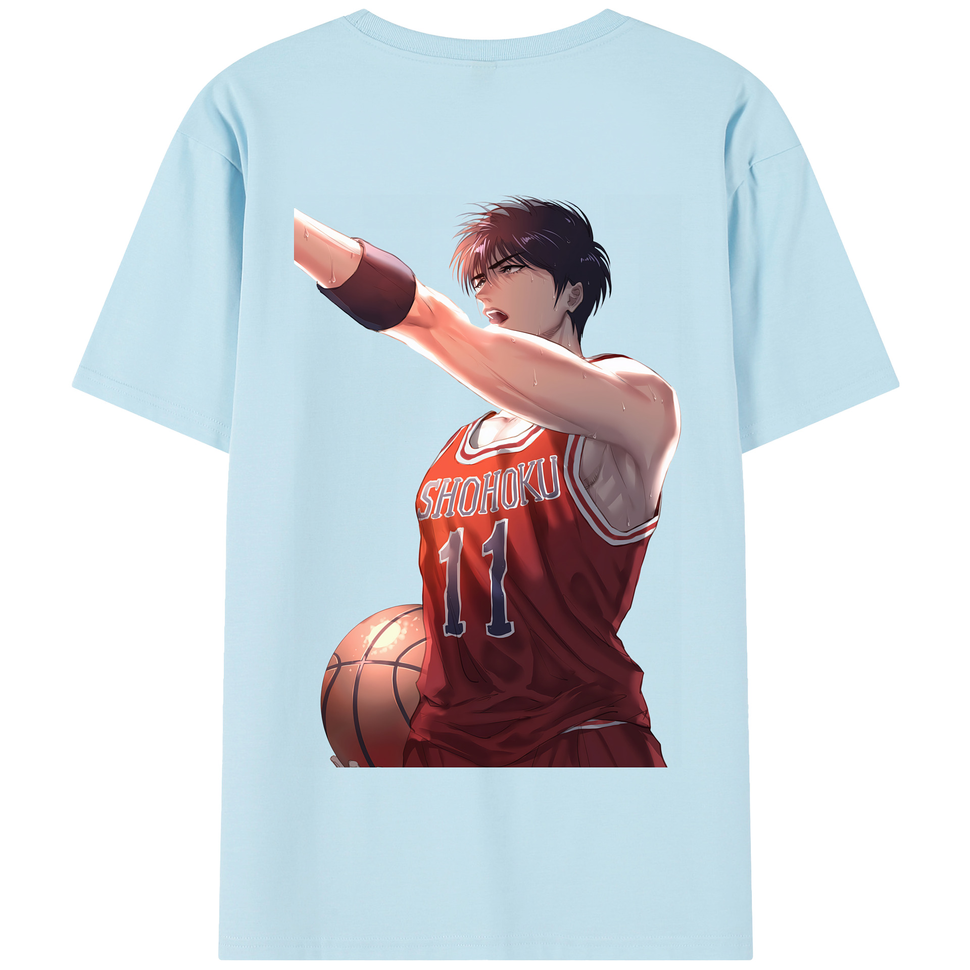 SLAM DUNK／スラムダンク 綿100％半袖Tシャツ（背面プリント）